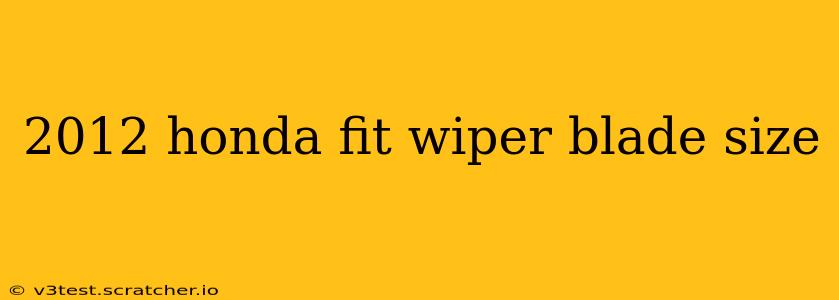 2012 honda fit wiper blade size