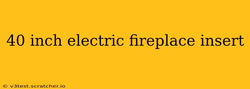40 inch electric fireplace insert