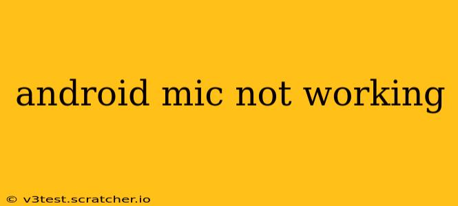 android mic not working