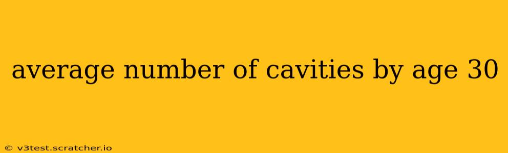 average number of cavities by age 30