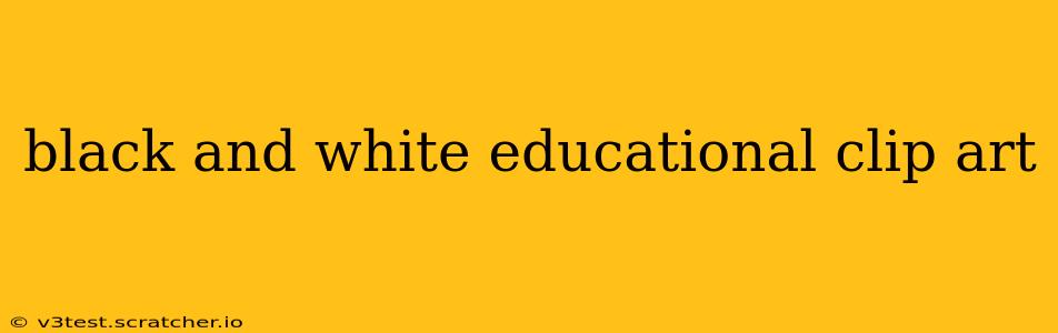 black and white educational clip art