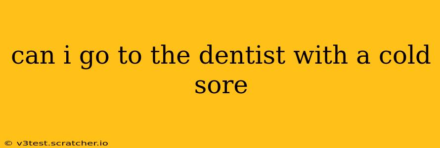 can i go to the dentist with a cold sore