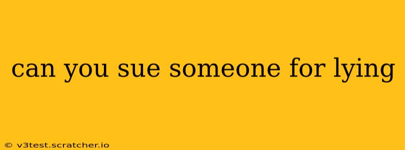can you sue someone for lying