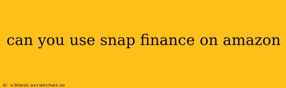 can you use snap finance on amazon