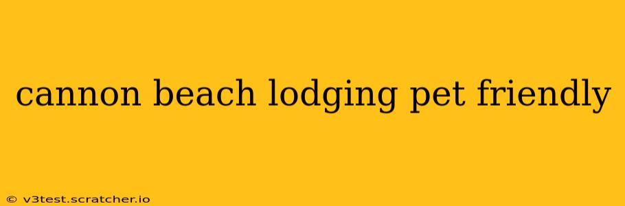 cannon beach lodging pet friendly