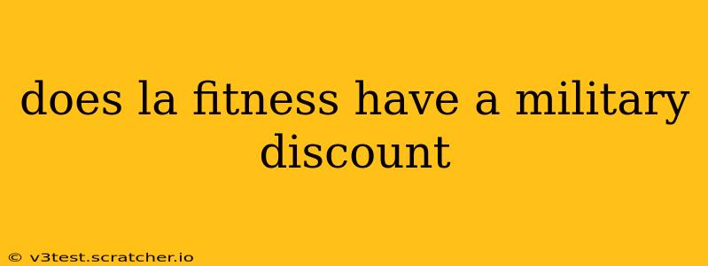 does la fitness have a military discount