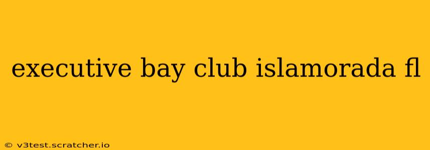executive bay club islamorada fl
