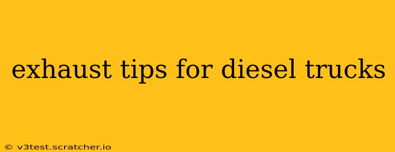 exhaust tips for diesel trucks
