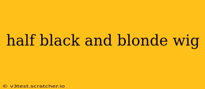 half black and blonde wig