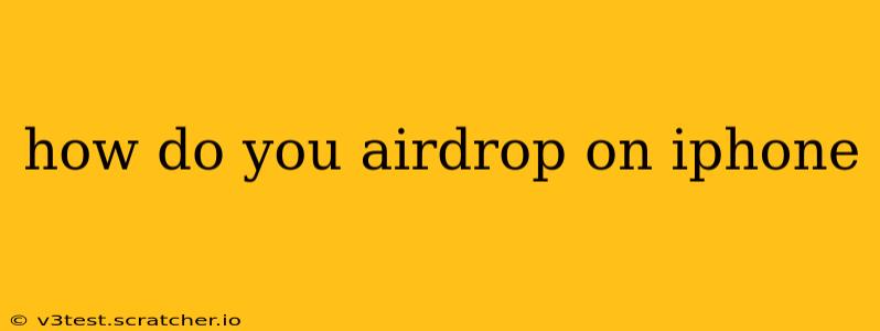 how do you airdrop on iphone