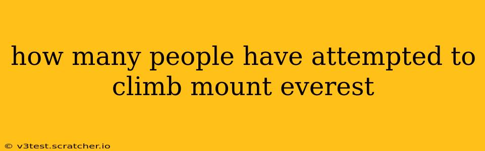 how many people have attempted to climb mount everest