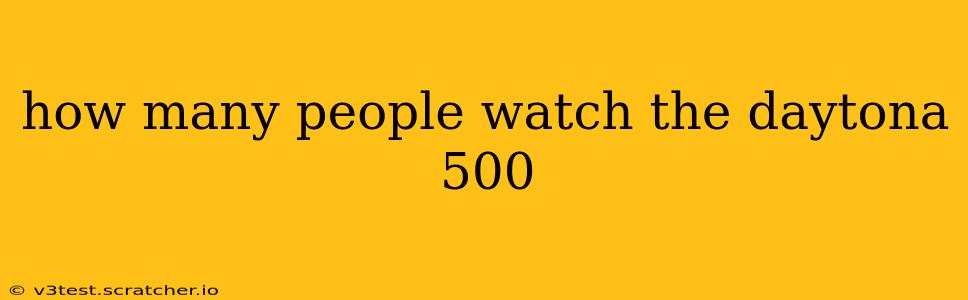 how many people watch the daytona 500