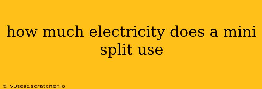 how much electricity does a mini split use
