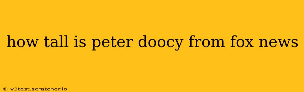 how tall is peter doocy from fox news