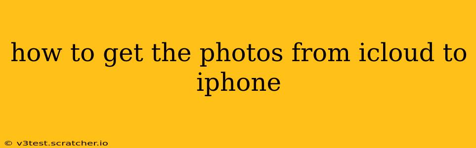how to get the photos from icloud to iphone