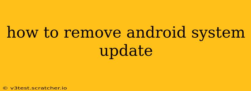 how to remove android system update
