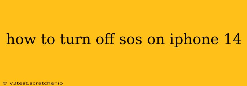 how to turn off sos on iphone 14