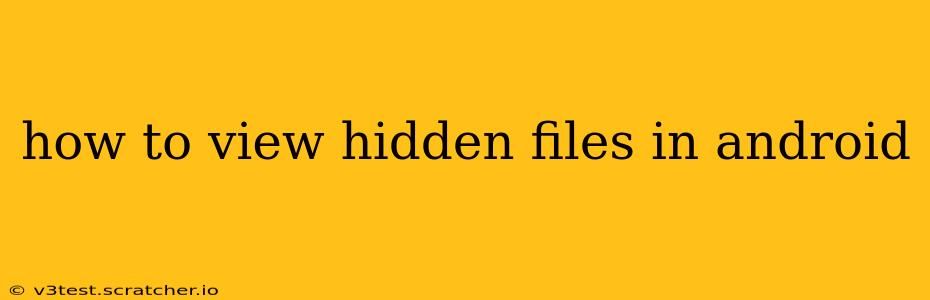 how to view hidden files in android