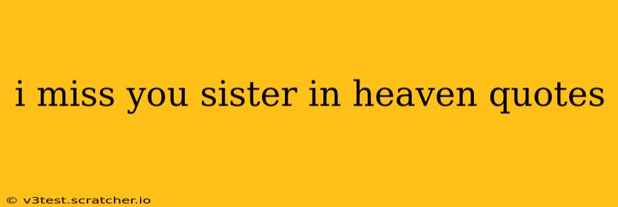 i miss you sister in heaven quotes