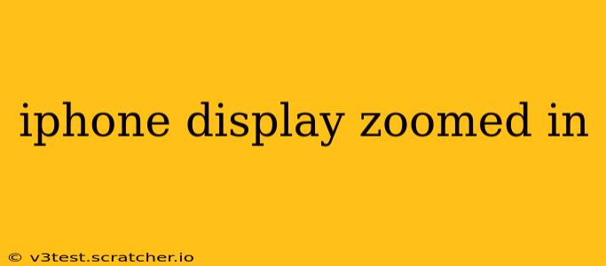 iphone display zoomed in