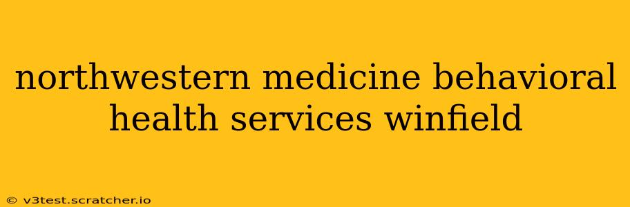 northwestern medicine behavioral health services winfield