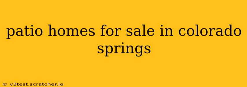 patio homes for sale in colorado springs