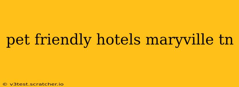 pet friendly hotels maryville tn