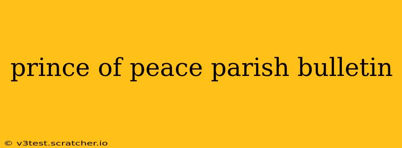 prince of peace parish bulletin