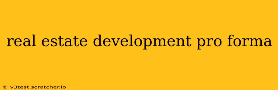 real estate development pro forma