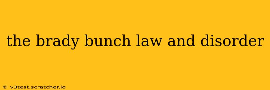 the brady bunch law and disorder