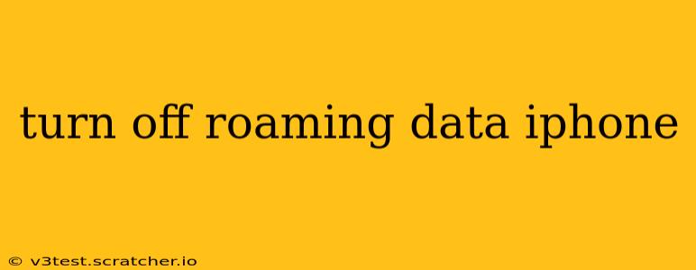 turn off roaming data iphone