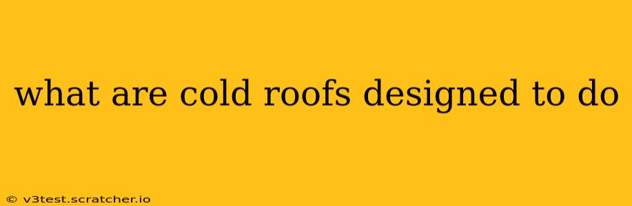 what are cold roofs designed to do
