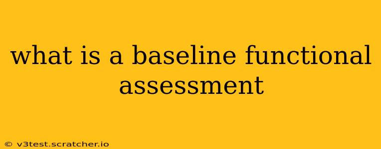 what is a baseline functional assessment