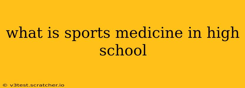 what is sports medicine in high school