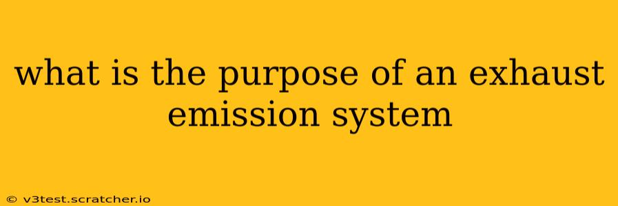 what is the purpose of an exhaust emission system