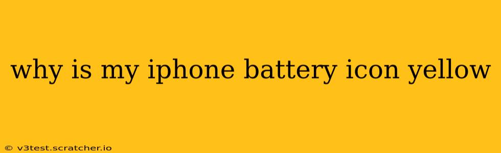 why is my iphone battery icon yellow